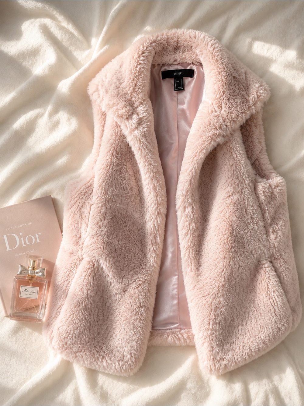 Forever 21 Soft Blush Pink Teddy Vest